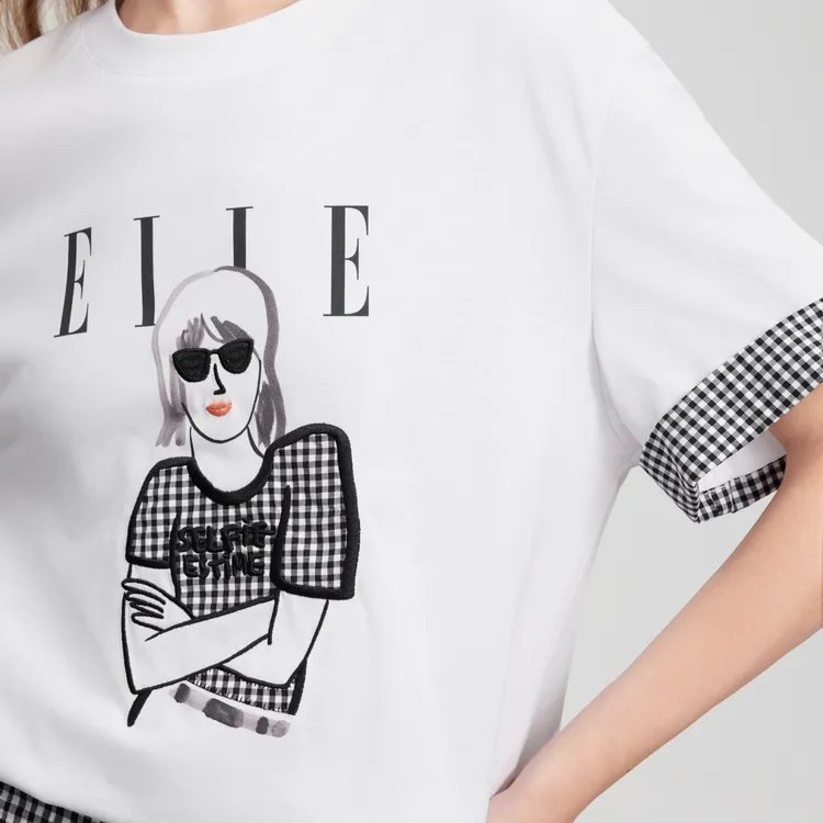 ELLE T Shirts Women's White-5