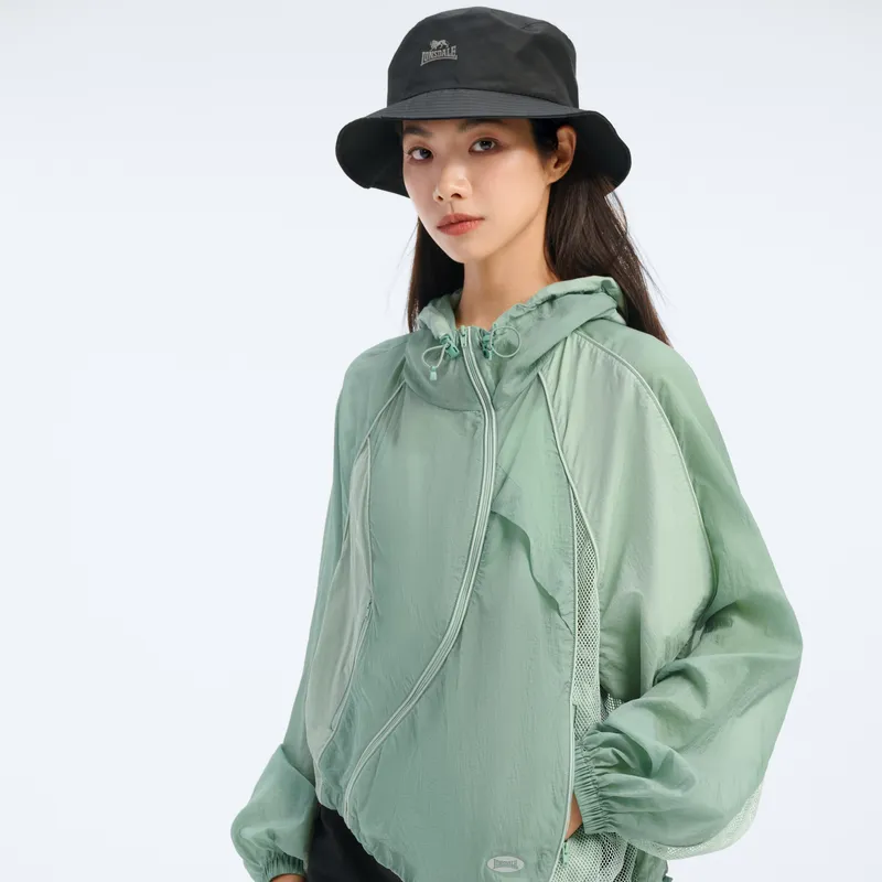 LONSDALE Leather Jacket Women's Pea Green-4