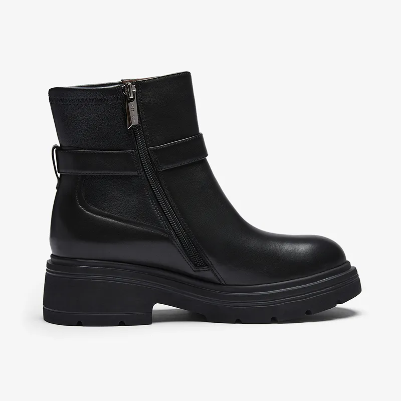 LE SAUNDA Ankle Boots Women's White/Black-7