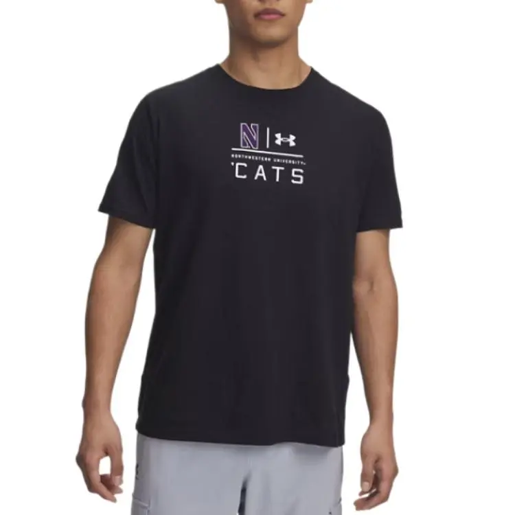 Under Armour Performance CottonCollegiate T Shirt Men's Black-2