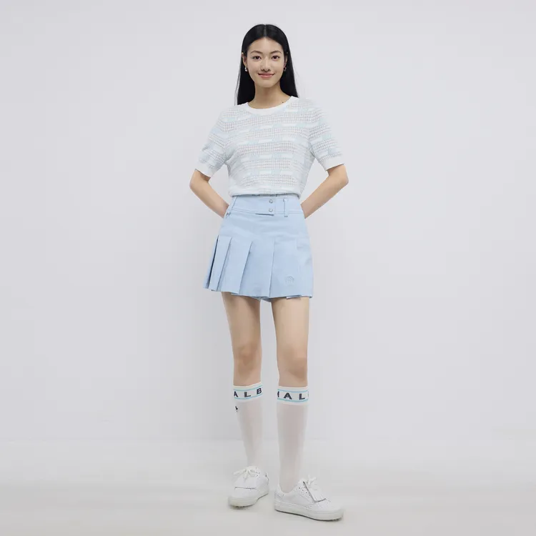 SHUIYUNJIAN Casual Short Skirts Women's Light Blue-4