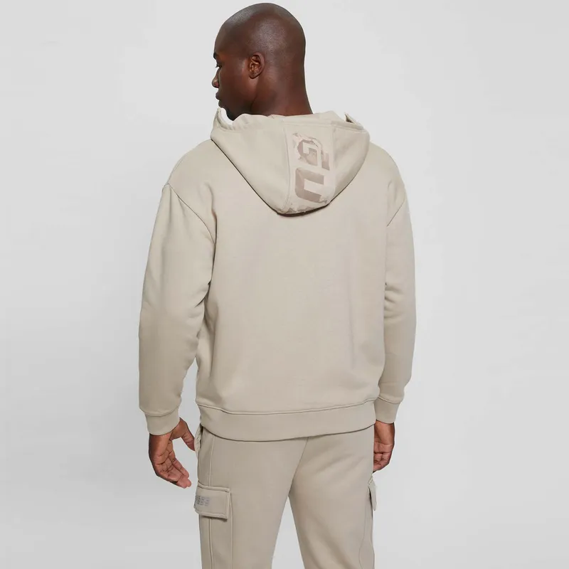 GUESS Sweatshirt Men's Beige Brown-4