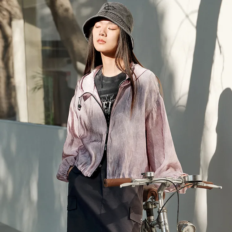 PEACEBIRD Cropped Coat Women's Ballet Pink-3