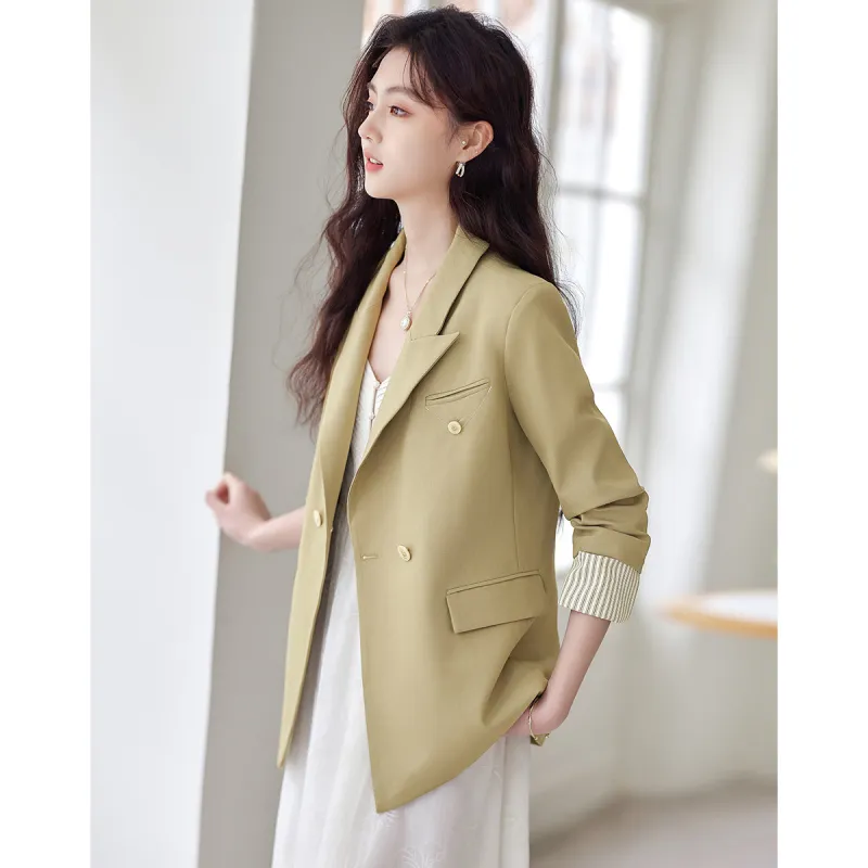 Like The Age Of Water Velvet feel Coat Women's Green-1