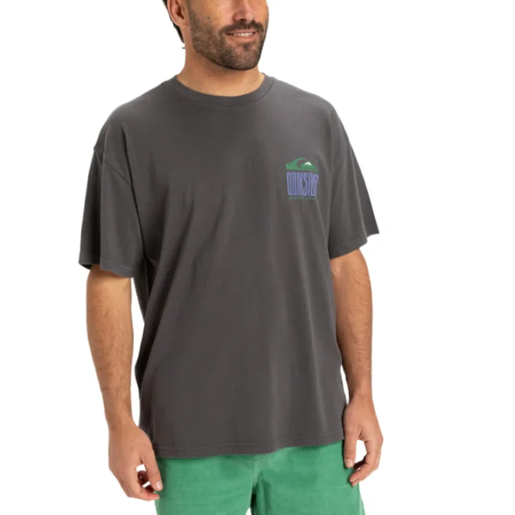 Quiksilver World Force T Shirt Men's Black Gray-2