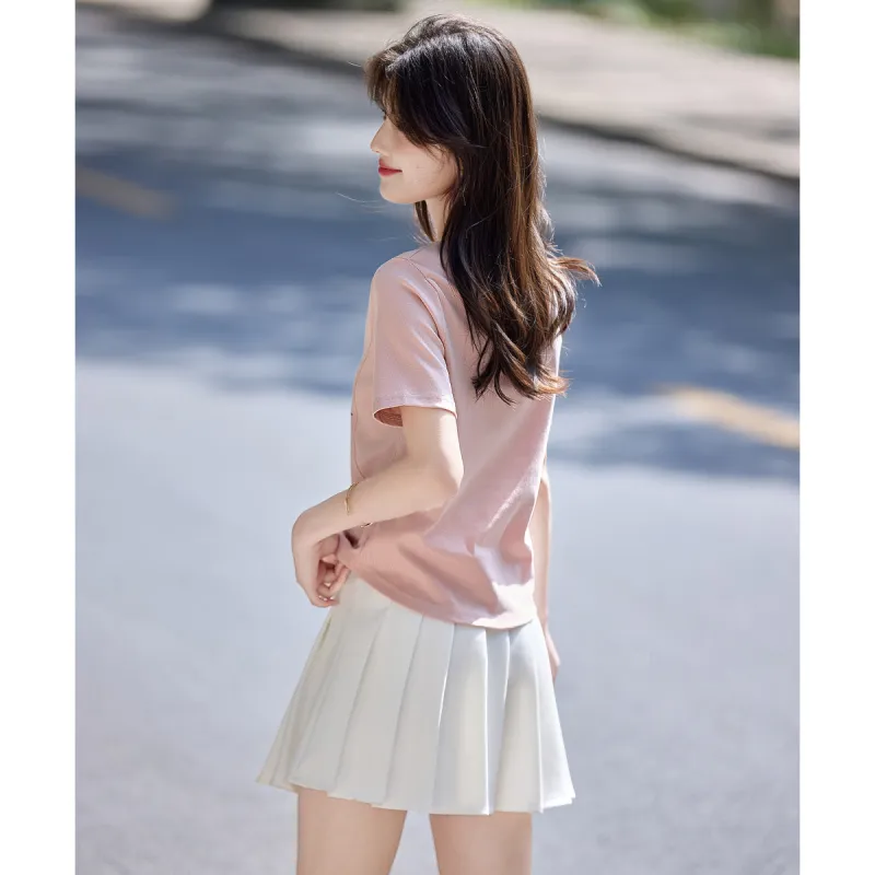 Still quiet T Shirts Women's Pink-4