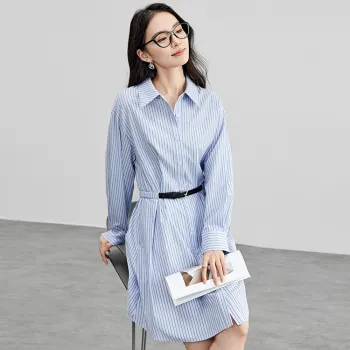 SENTUBILA Long Sleeved Dresses Women's Blue