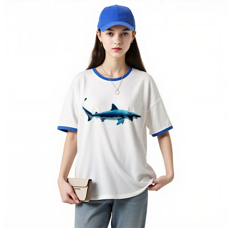 FAIRWHALE Drop Shoulder Sleeve T Shirt Women's-14