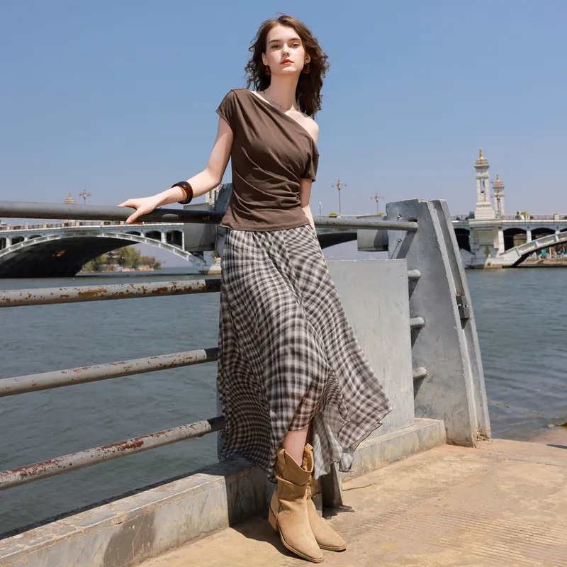 3COLOUR Casual Long Skirt Women's-6