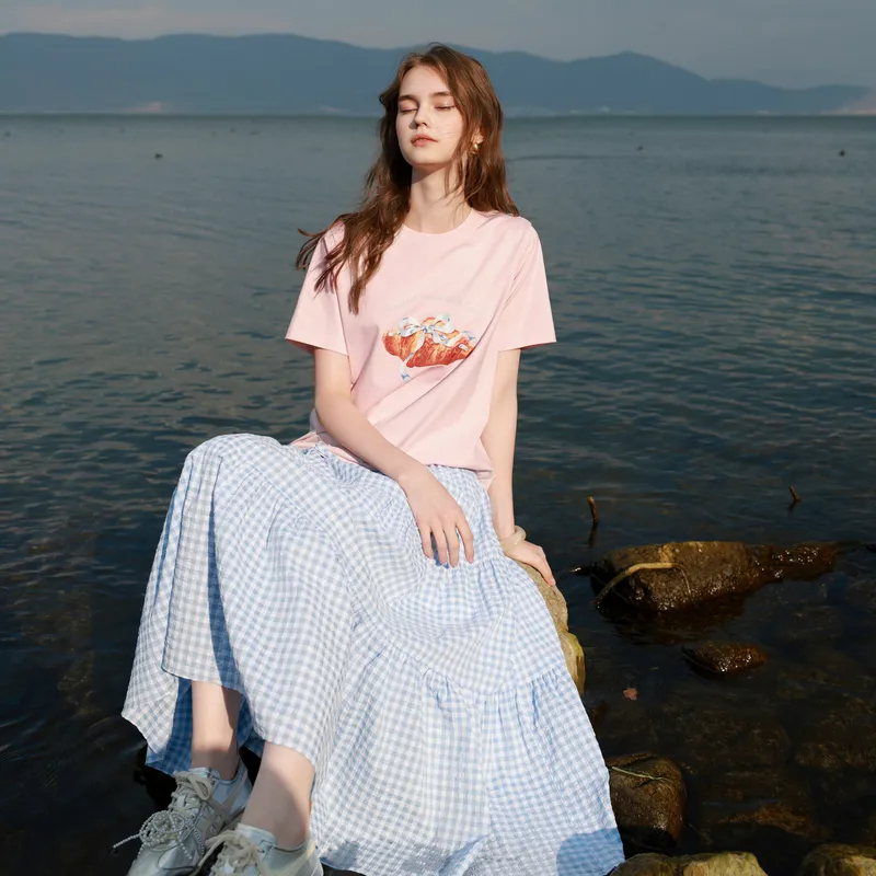 3COLOUR T Shirts Women's Light Pink-3