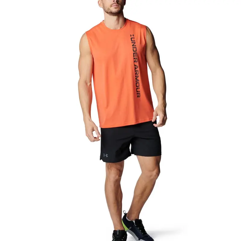 Under Armour SS25 Tank Top Men's Orange Red-2