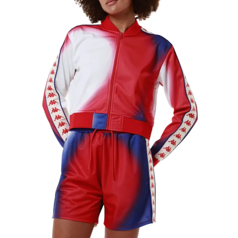 Kappa Jacket Women's Red Mixed Color-2