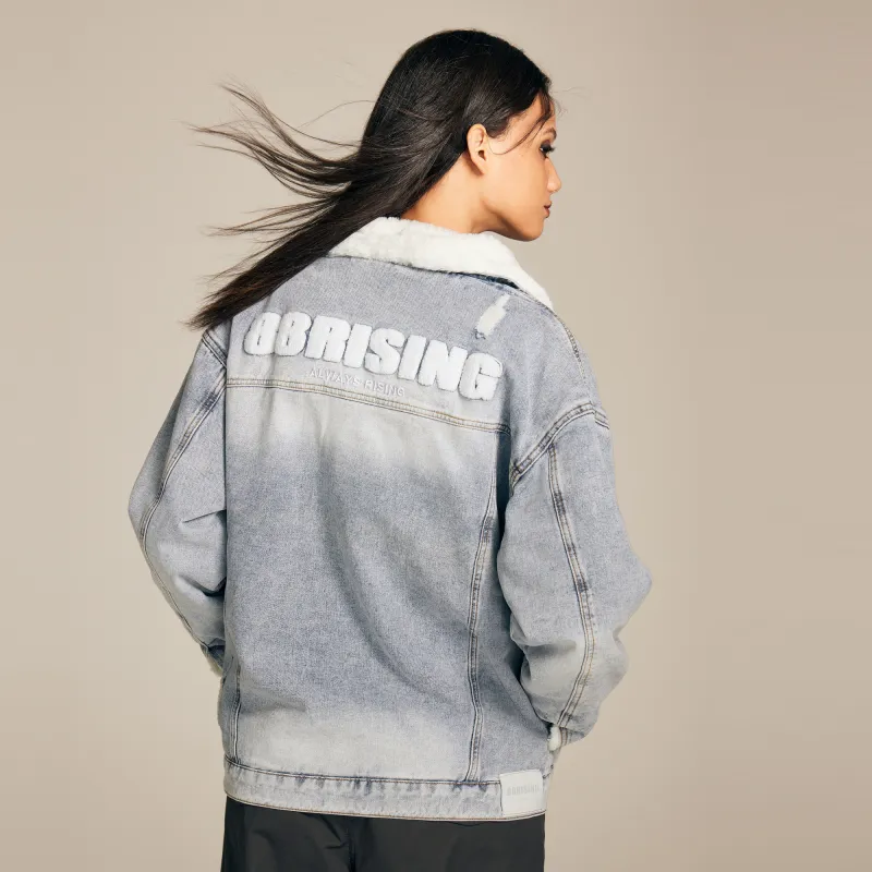 88rising Denim Jackets Unisex Washed Blue-3
