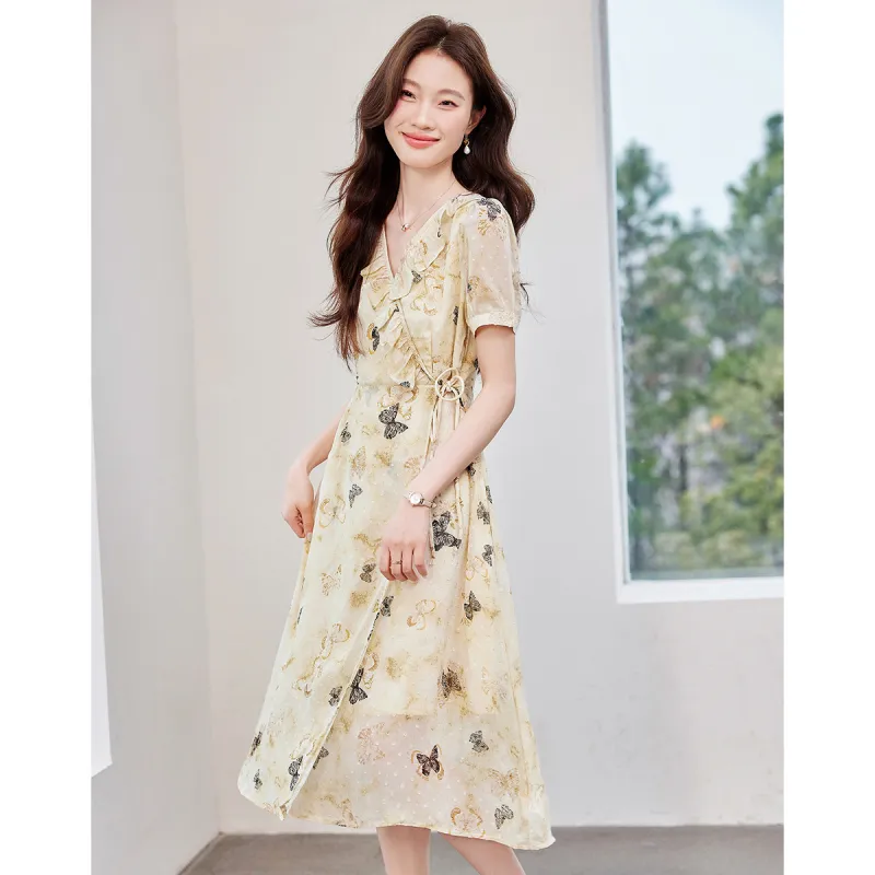 Love Elaine Summer Short Sleeved Dress Regular Women's Multicolor-4
