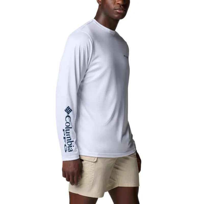 Columbia PFG Terminal Tackle Fish Shine T-Shirt Men's White-2