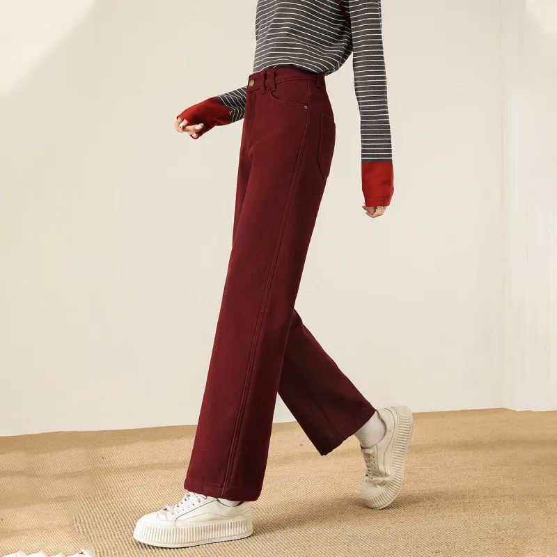 TERRE BLEUE Jeans Women's Red-3