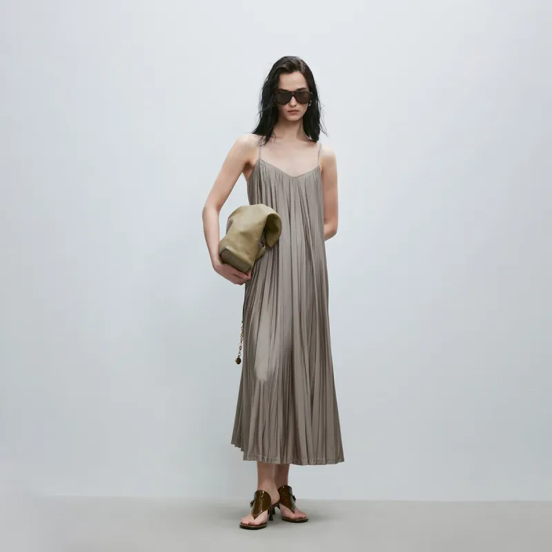 ONLY Slip Dresses Women's E12 Driftwood Gray-3