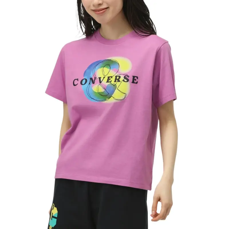 Converse SS25 Regular T Shirt Women's Purple-2