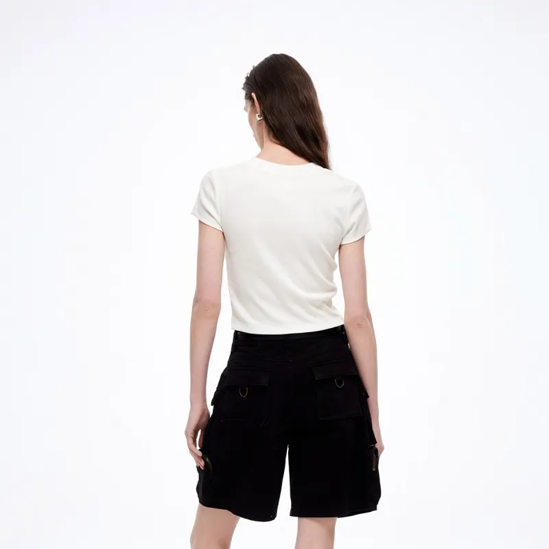 ONLY T Shirt Women's A43 Cream White-4