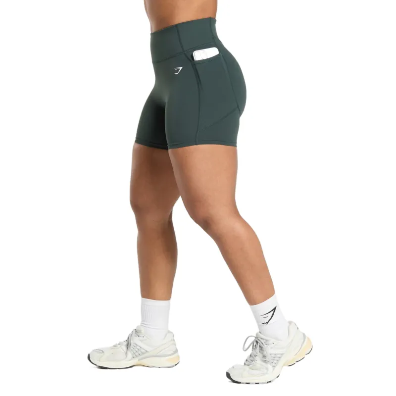 GYMSHARK Sports Shorts Women's Green-2