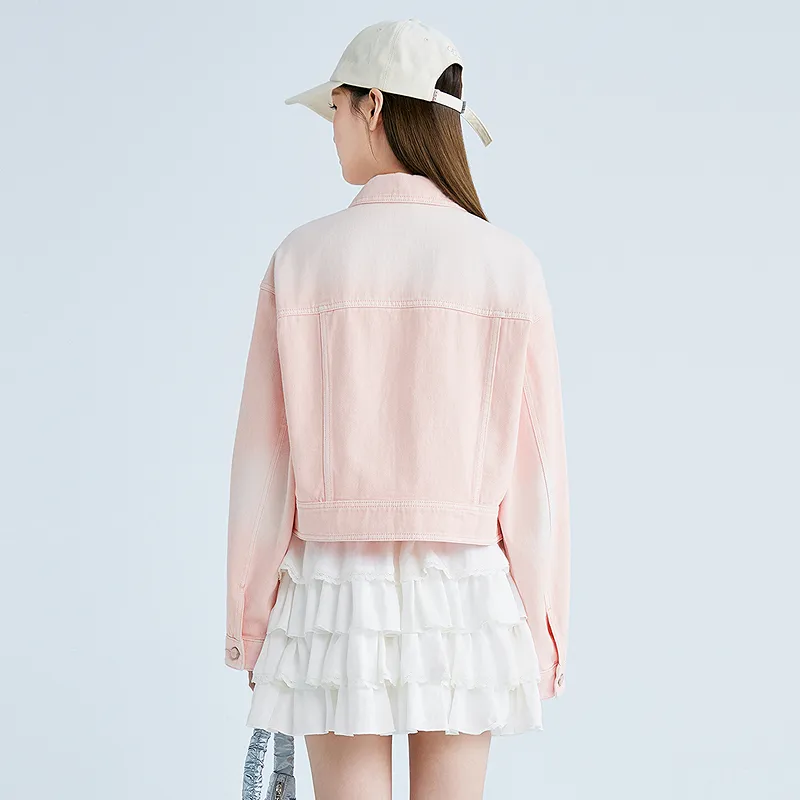 LEDIN Denim Jacket Women's Carinya Pink-6
