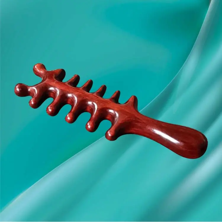 XIBI Sandalwood Hair Comb With Acupoint Massage For Styling And Relaxation Multi Purpose Beauty Tool Gua Sha-2