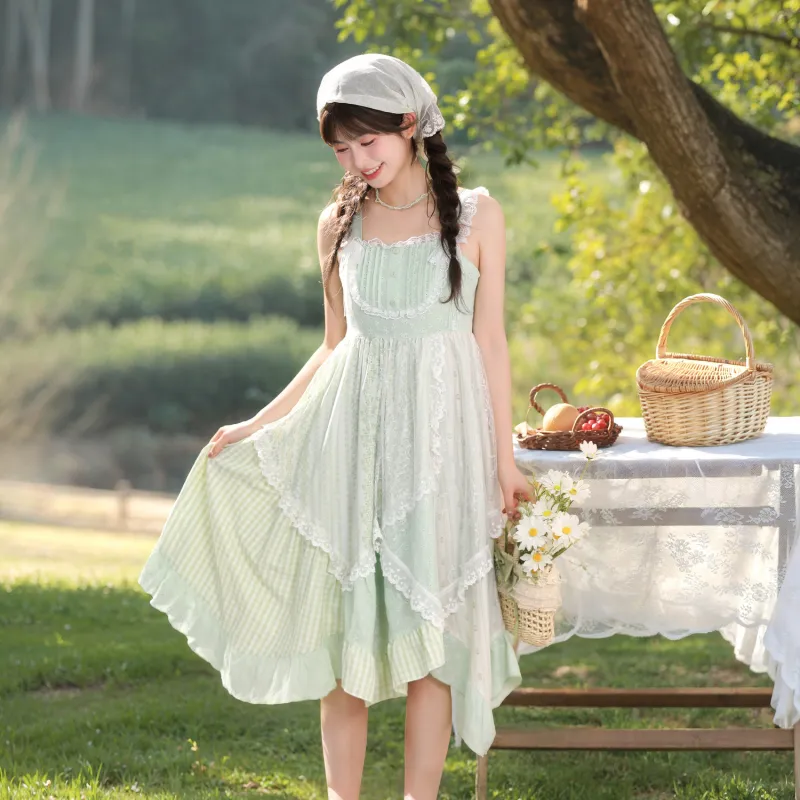 SNBL Slip Dresses Women's Green-2