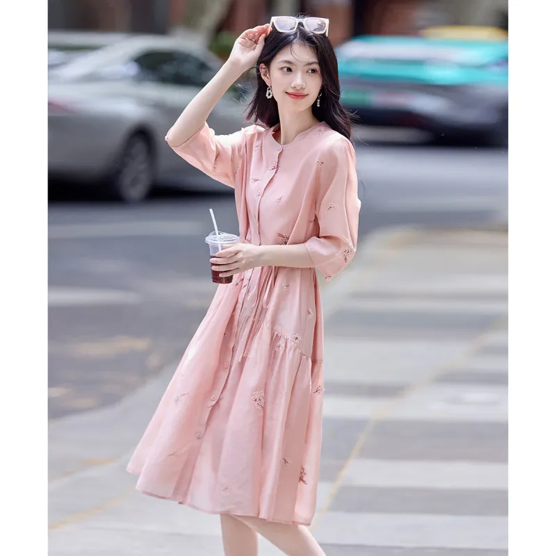 Still Quiet Short Sleeved Dress Women's-1