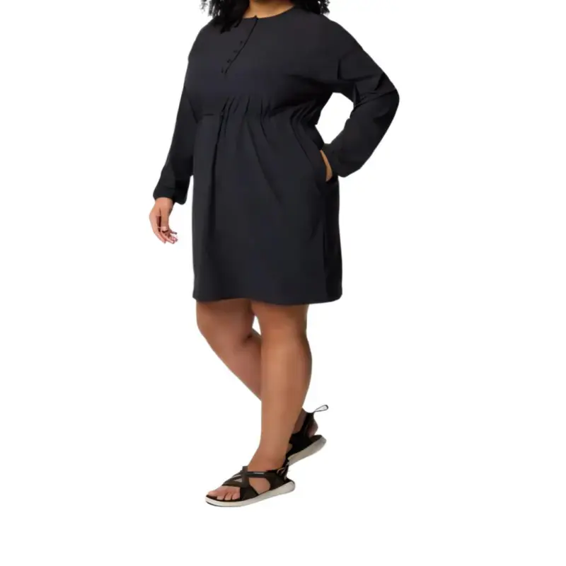 Columbia Boundless Avenue Long-Sleeved Dresses Women's Black-4