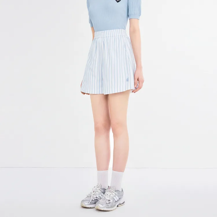LEDIN Casual Shorts Women's Multicolor Stripes-3