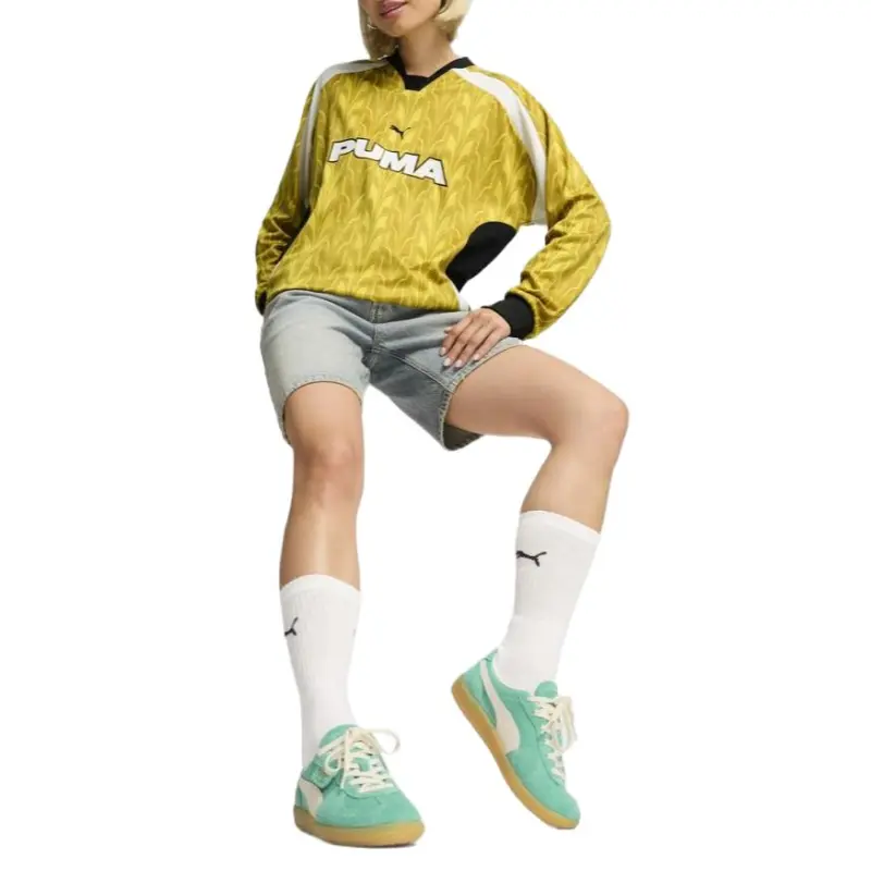 PUMA FOOTBALL JERSEY T Shirt Unisex Yellow-3