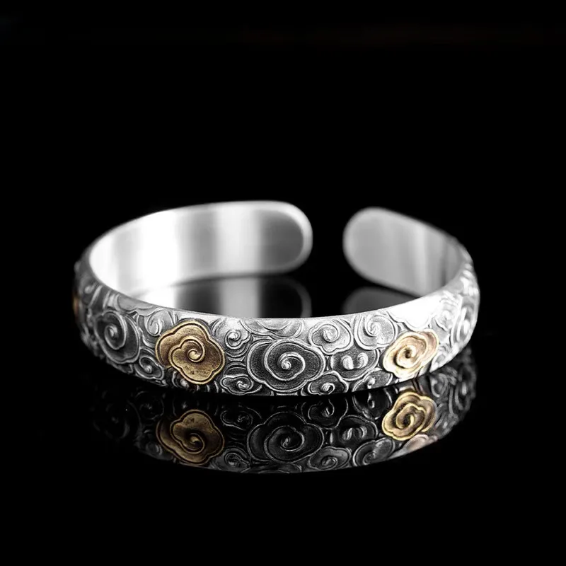 FUYUFU 999 Fine Silver Bangles Unisex-1