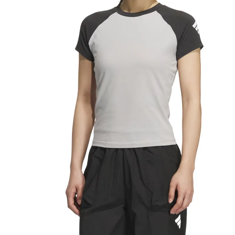 Adidas Raglan Sleeve T Shirt Women's Light Gray-1