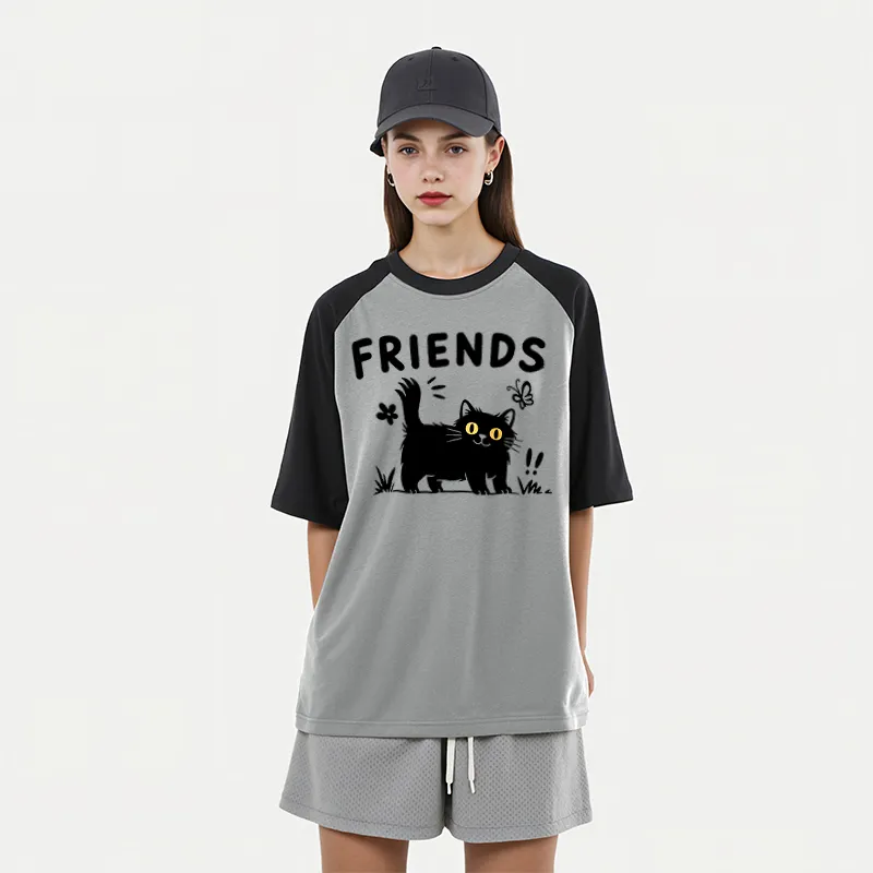 FAIRWHALE Drop Shoulder Sleeve T Shirt Women's-14