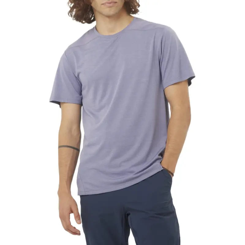 SALOMON T Shirt Men's Blue Granite-2