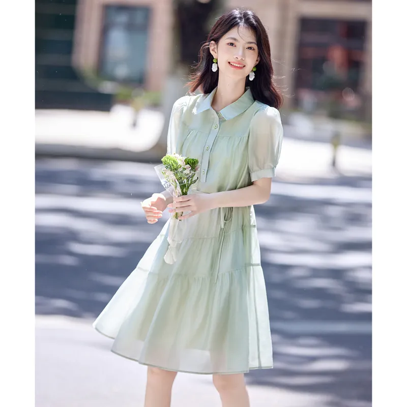 Still Quiet Short Sleeved Dress Women's-1