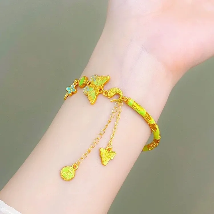 Happy Tide Gold Plated Copper Bracelets Women's Gold-2