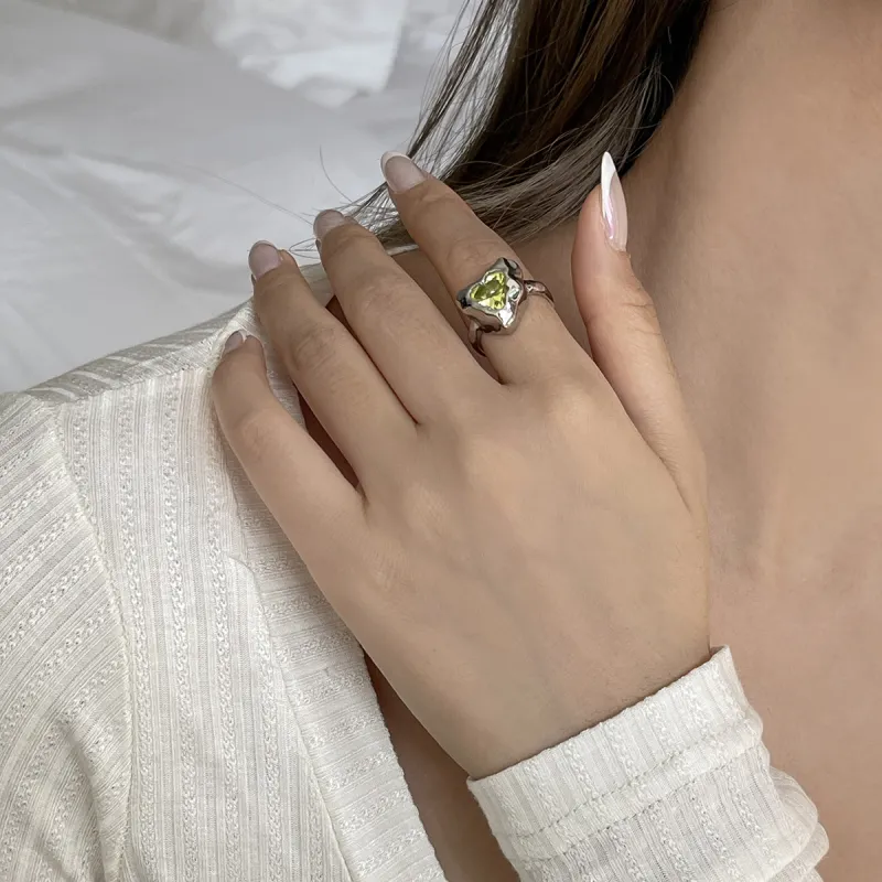 BOONEE ALUS White Gold Plated Copper Rings Women's-1
