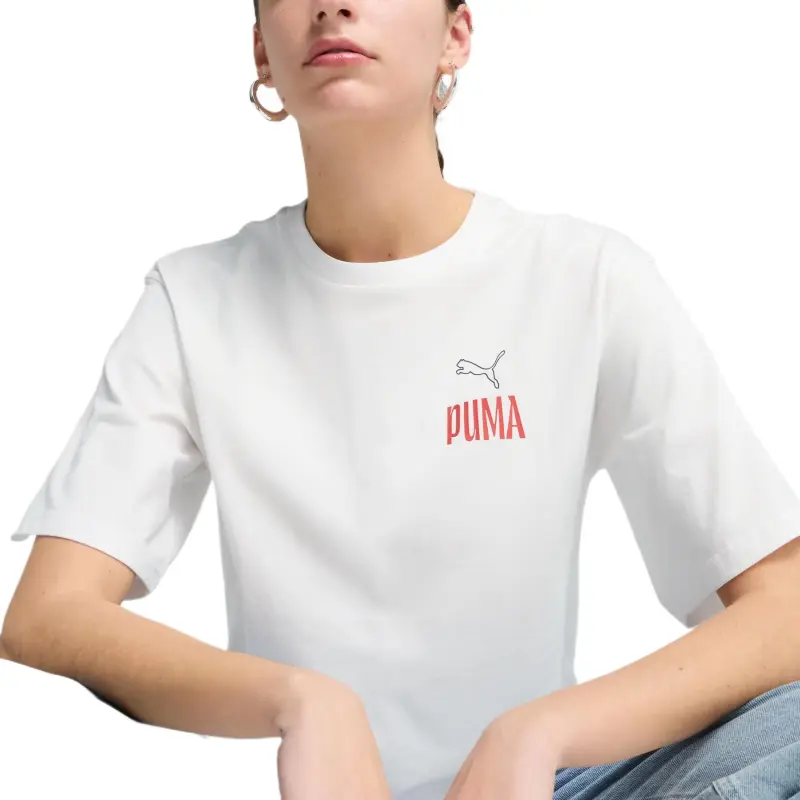 PUMA Regular T Shirt Women's White-2