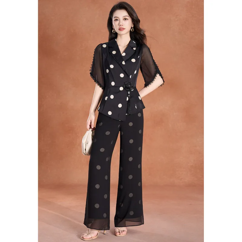 Mylan Summer Casual Suit Cinched Waist Women's-3