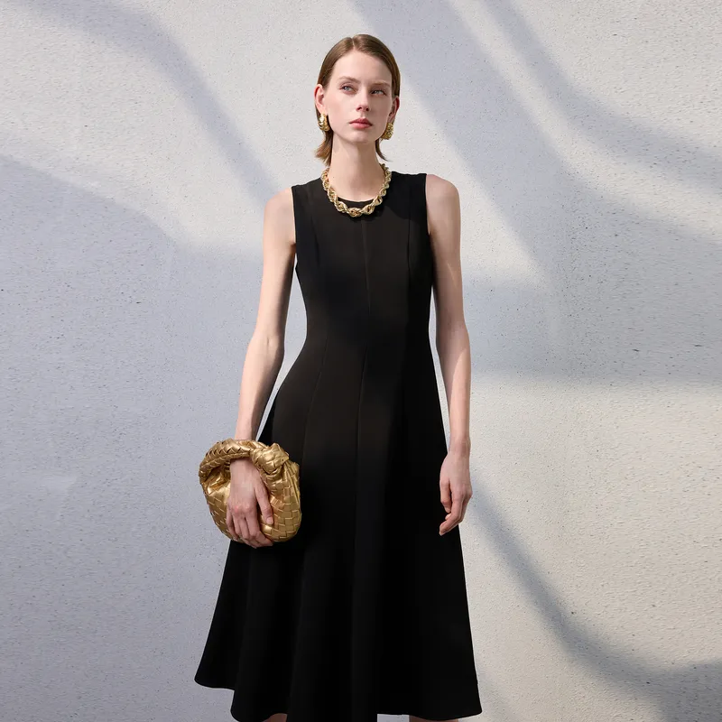 3COLOUR Short Sleeved Dress Women's Classic Black-2