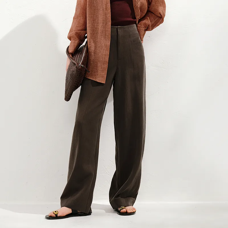 JZ. ANNAKRO Casual Pants Women's Coffee-2