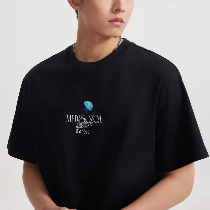 Cabbeen T Shirts Men Coal Black 01-2