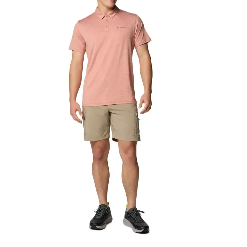 Columbia Tech Trail Polo Shirts Men Pink-3