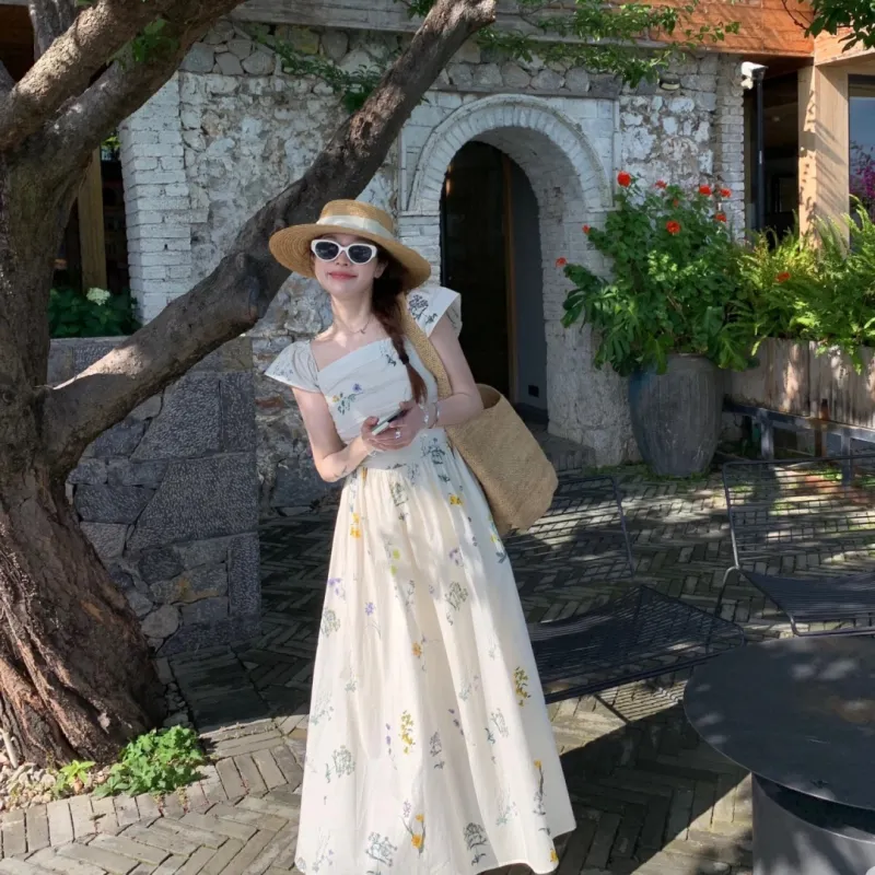 BEAUTIFUL CONFESSION Short Sleeved Dress Women's Apricot-6