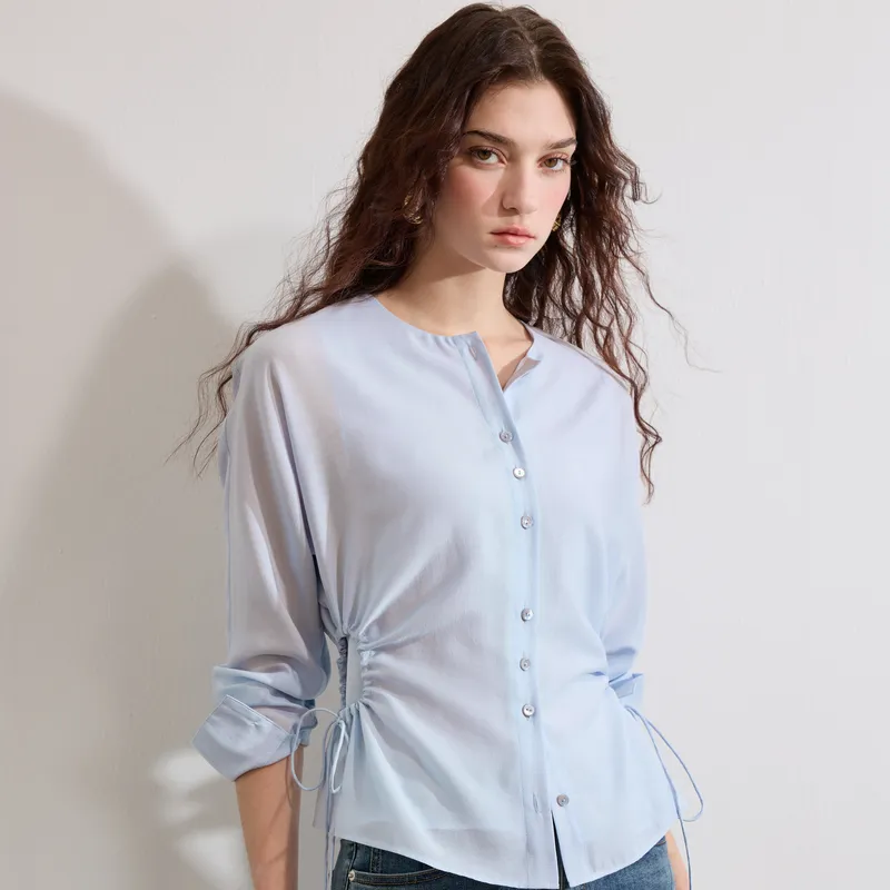 3COLOUR Shirts Women's Sky Blue-5