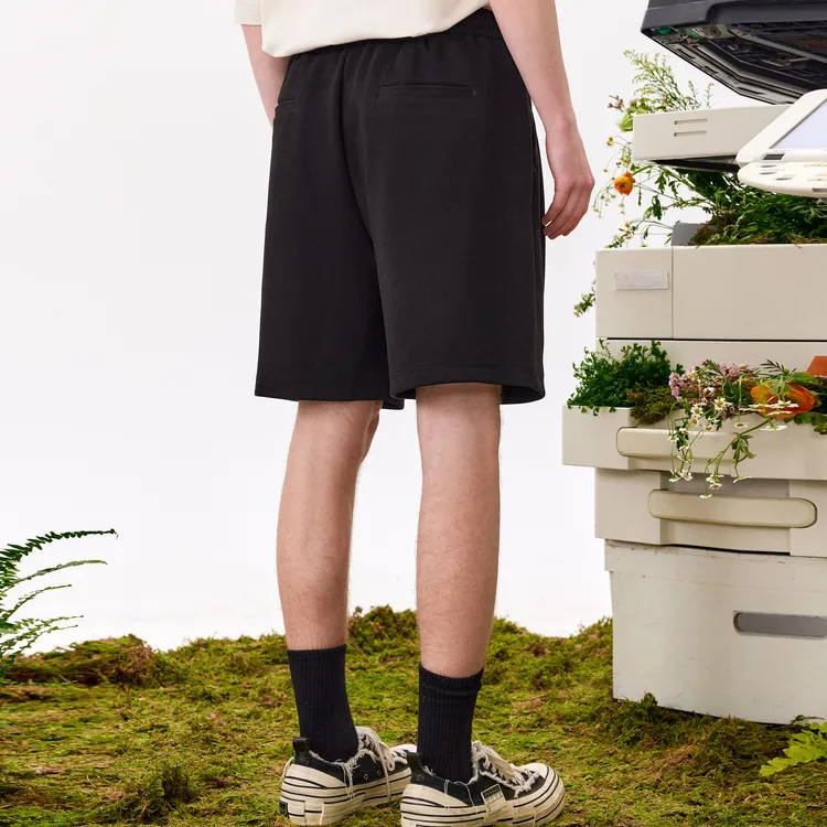 Bosieagender Casual Shorts Unisex Black-5