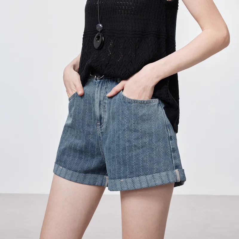 3COLOUR Denim Shorts Women's Glacier Blue-3