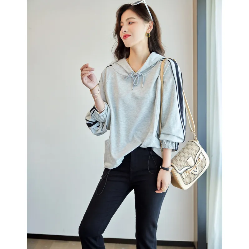 Like The Age Of Water Sweatshirt Loose Fit Women's Gray-1