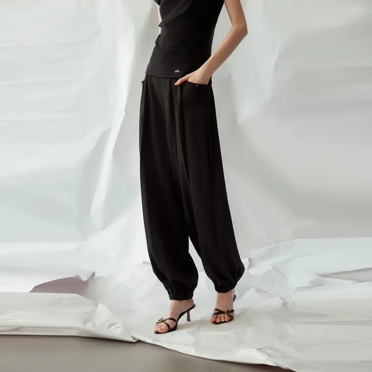 ELLE Casual Pants Women's Black-6